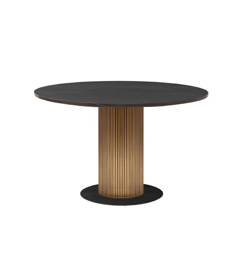 RICHMOND stół jadalniany IRONVILLE 140 - marmur, metal, MDF, sklejka brzozowa