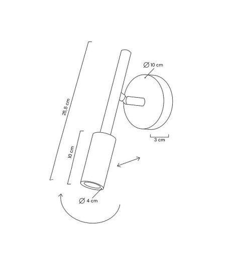 MOOSEE lampa ścienna PRISMA czarna