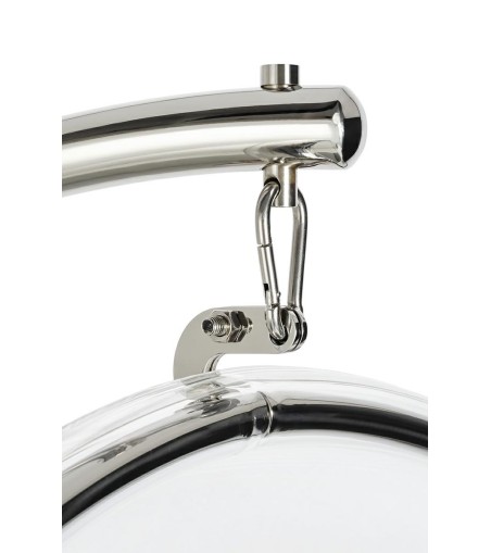 Fotel BUBBLE STAND poduszka atramentowa - podstawa chrom, korpus akryl, poduszka wełna