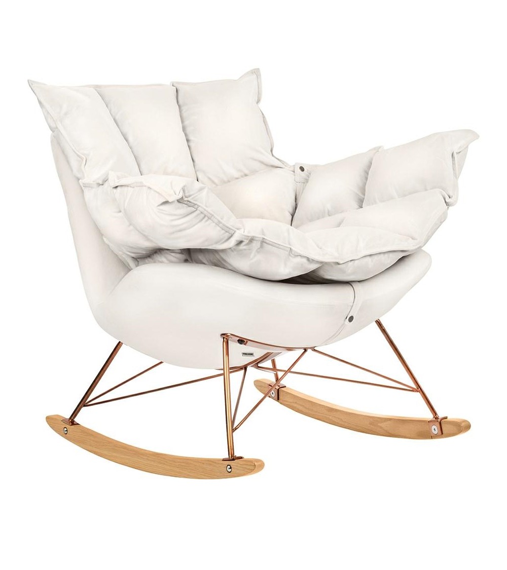 Fotel bujany SWING VELVET beżowy