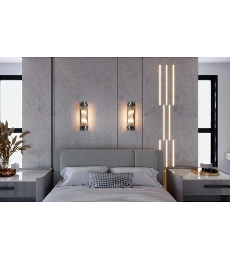 MOOSEE lampa ścienna COLUMN 40 srebrna