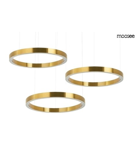 MOOSEE lampa wisząca RING 60 + 60 + 60    złota na jednej podsufitce