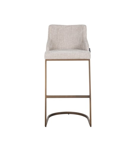 RICHMOND krzesło barowe BOLTON 76 - tkanina, złota podstawa