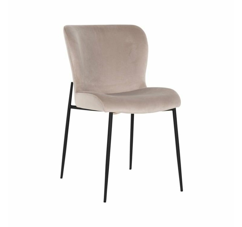 RICHMOND krzesło DARBY VELVET beżowy - trudnopalne