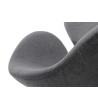 Fotel SWAN WOOL PREMIUM szary - wełna, podstawa stal