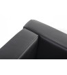 Sofa trzyosobowa SOFT LC2 czarna - włoska skóra naturalna, metal