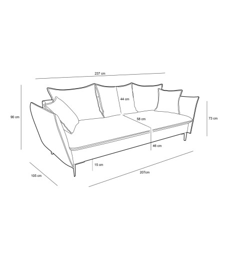 Sofa GEMA z funkcją spania - I grupa tkanin