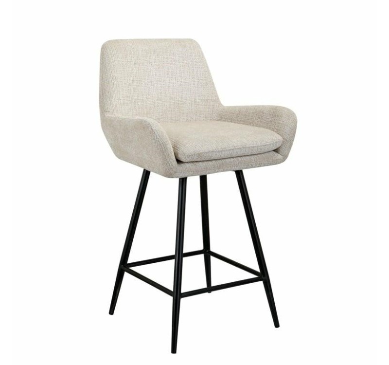 RICHMOND krzesło barowe LINSEY obrotowe jasnobeżowe