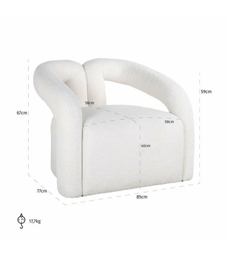 RICHMOND fotel DANA biały