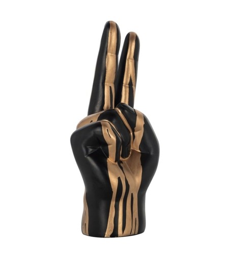 RICHMOND dekoracja HAND PEACE             czarno-złota