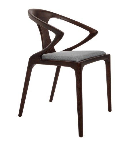 Krzesło INEZ orzech / szare