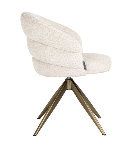 RICHMOND krzesło obrotowe ZENDAYA beżowe