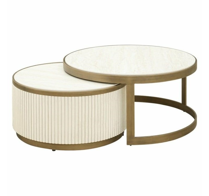 RICHMOND zestaw stolików kawowych TIVOLI  biały