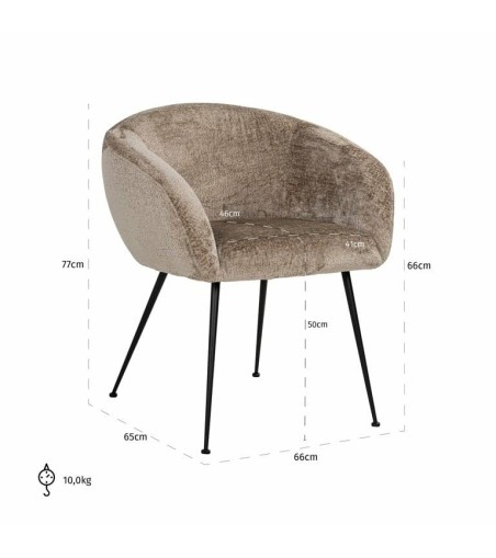 RICHMOND krzesło RUBY brązowe